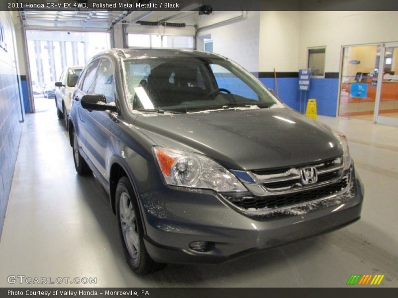 Polished Metal Metallic / Black 2011 Honda CR-V EX 4WD
