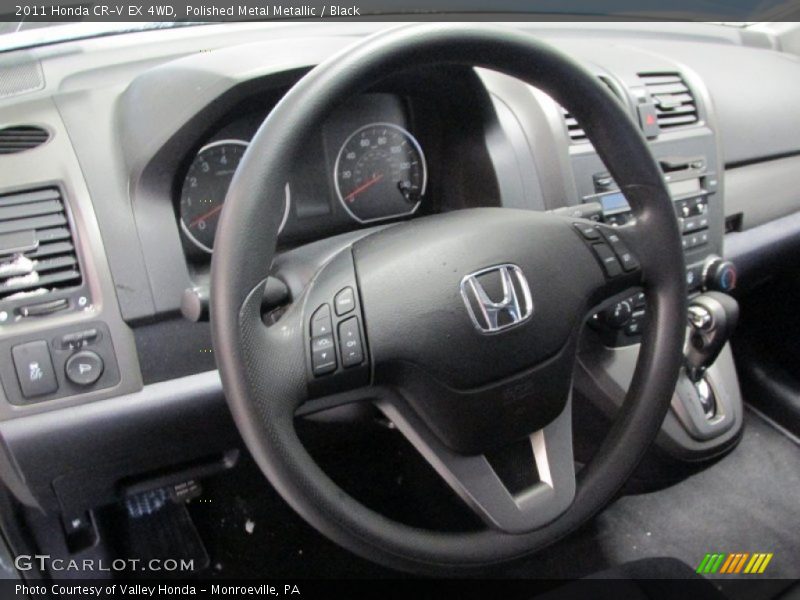 Polished Metal Metallic / Black 2011 Honda CR-V EX 4WD