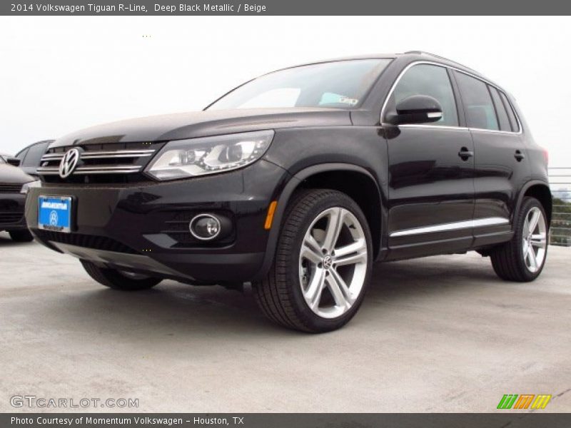 Deep Black Metallic / Beige 2014 Volkswagen Tiguan R-Line