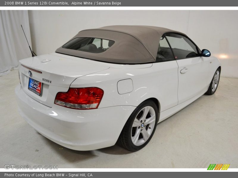 Alpine White / Savanna Beige 2008 BMW 1 Series 128i Convertible