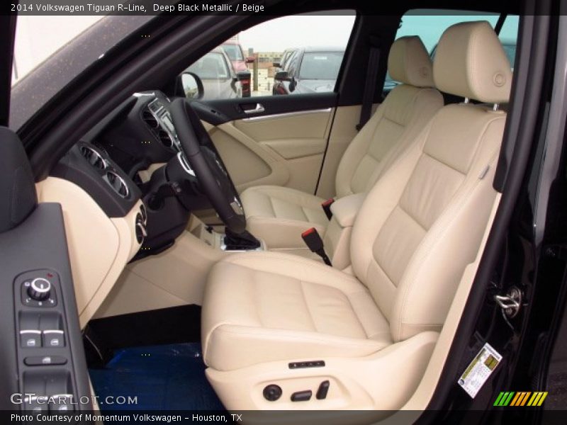 Deep Black Metallic / Beige 2014 Volkswagen Tiguan R-Line