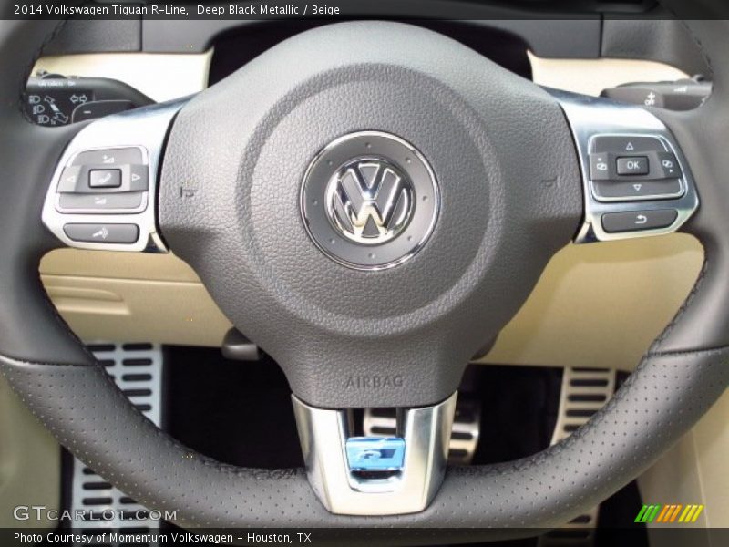 Deep Black Metallic / Beige 2014 Volkswagen Tiguan R-Line