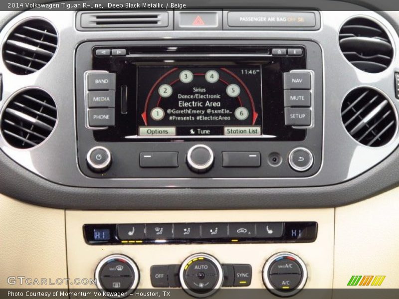 Deep Black Metallic / Beige 2014 Volkswagen Tiguan R-Line