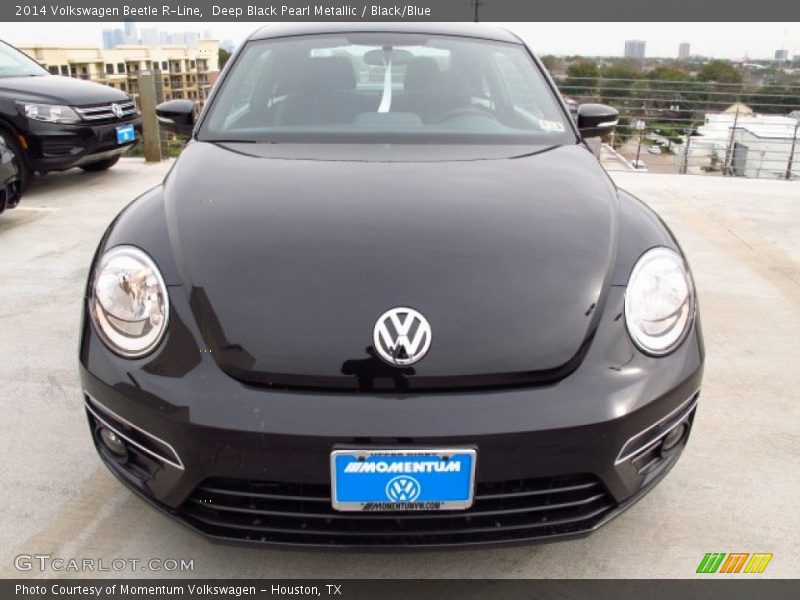 Deep Black Pearl Metallic / Black/Blue 2014 Volkswagen Beetle R-Line