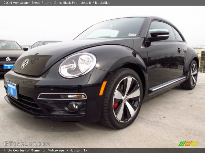 Deep Black Pearl Metallic / Black/Blue 2014 Volkswagen Beetle R-Line