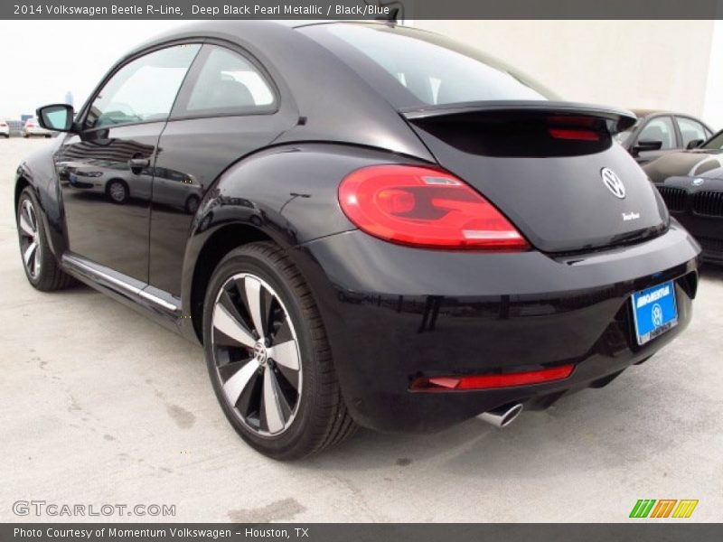 Deep Black Pearl Metallic / Black/Blue 2014 Volkswagen Beetle R-Line