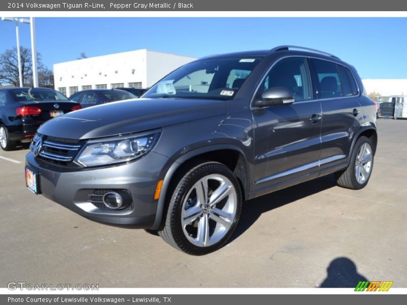 Pepper Gray Metallic / Black 2014 Volkswagen Tiguan R-Line
