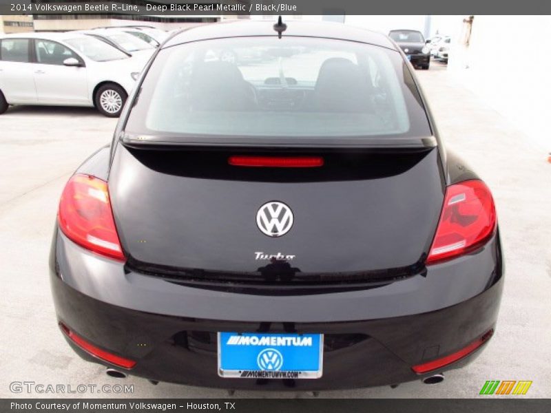 Deep Black Pearl Metallic / Black/Blue 2014 Volkswagen Beetle R-Line