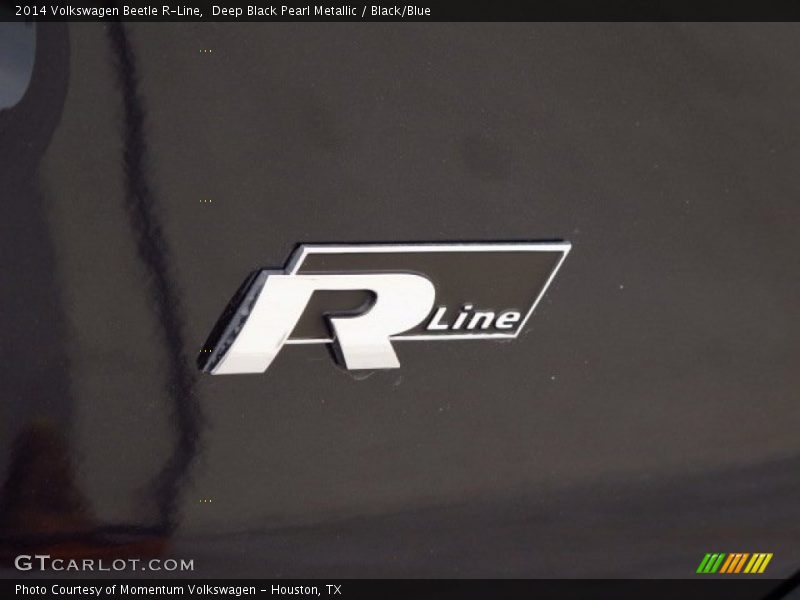 Deep Black Pearl Metallic / Black/Blue 2014 Volkswagen Beetle R-Line