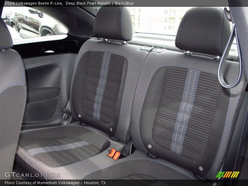 Deep Black Pearl Metallic / Black/Blue 2014 Volkswagen Beetle R-Line