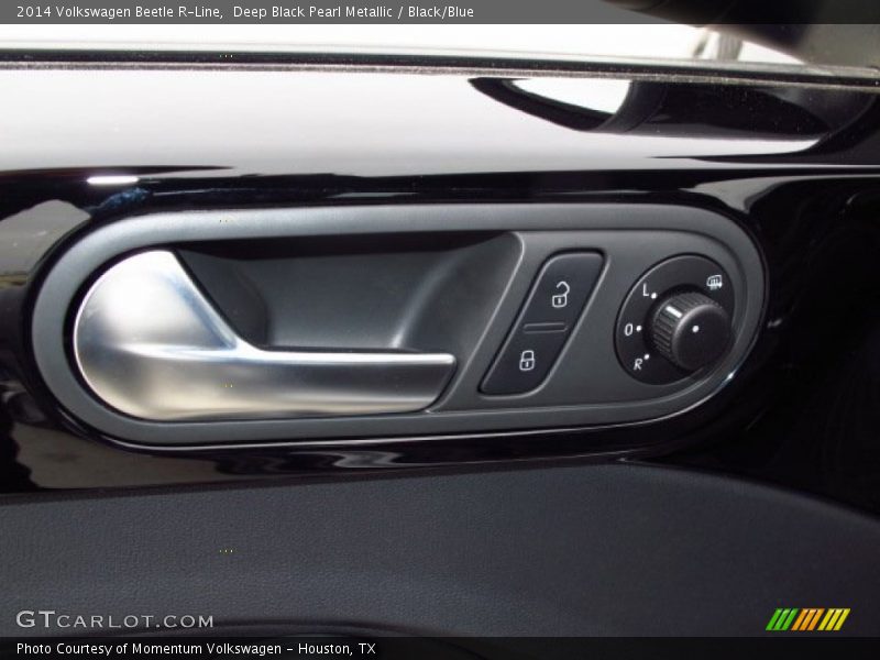 Deep Black Pearl Metallic / Black/Blue 2014 Volkswagen Beetle R-Line