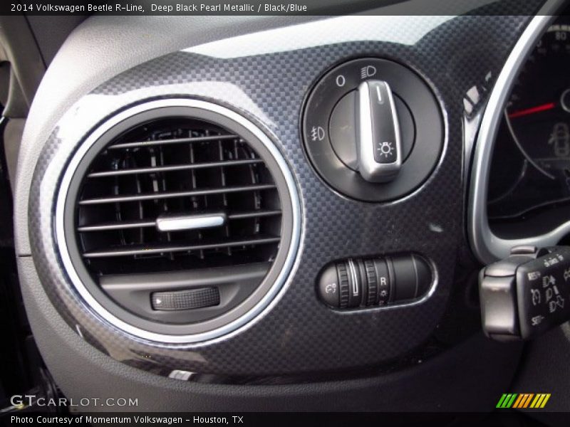 Deep Black Pearl Metallic / Black/Blue 2014 Volkswagen Beetle R-Line