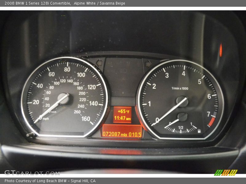 Alpine White / Savanna Beige 2008 BMW 1 Series 128i Convertible