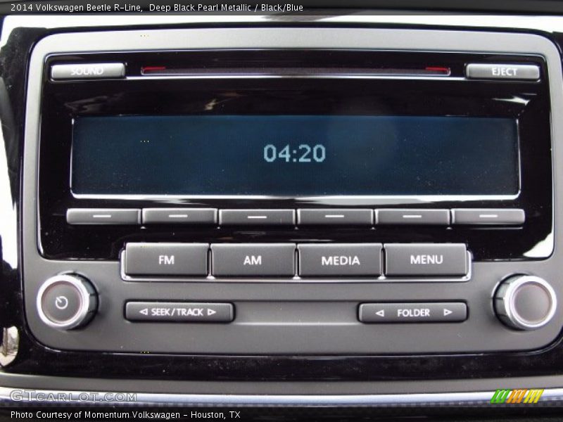 Deep Black Pearl Metallic / Black/Blue 2014 Volkswagen Beetle R-Line