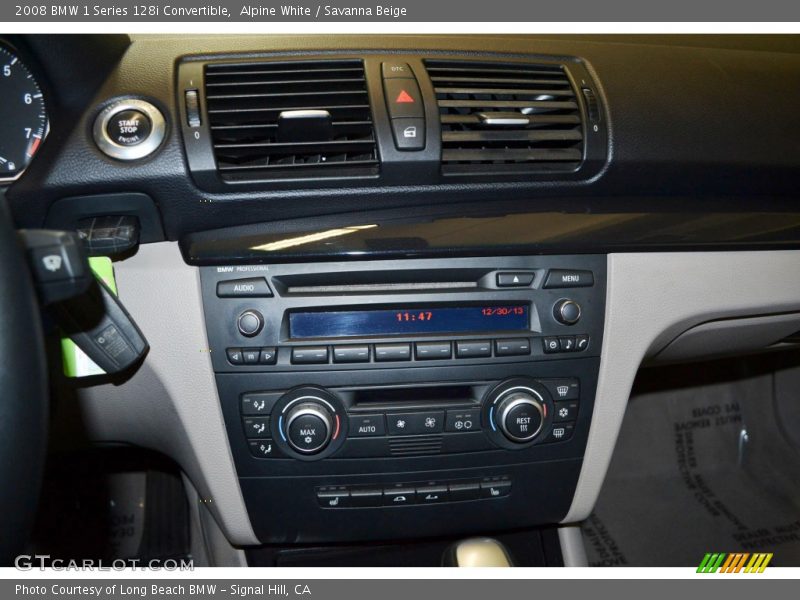 Alpine White / Savanna Beige 2008 BMW 1 Series 128i Convertible
