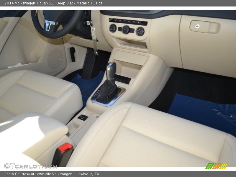 Deep Black Metallic / Beige 2014 Volkswagen Tiguan SE