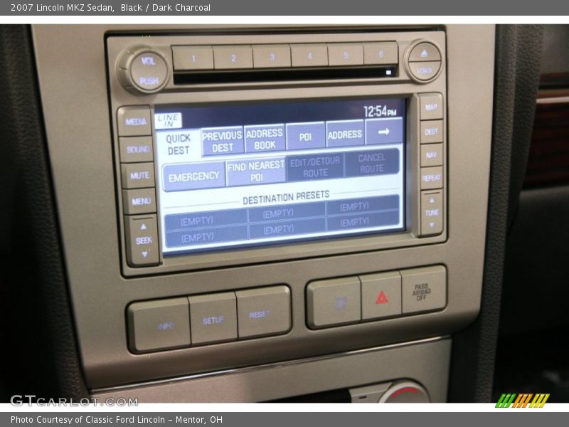 Black / Dark Charcoal 2007 Lincoln MKZ Sedan