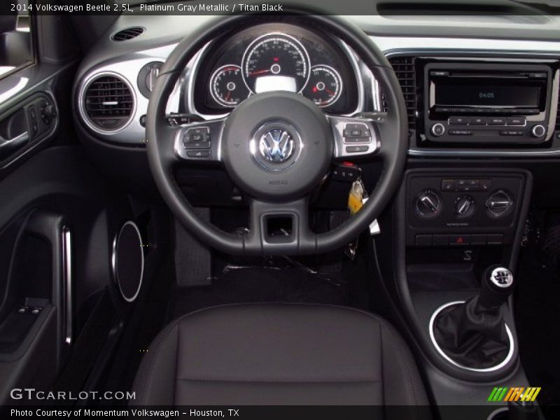 Platinum Gray Metallic / Titan Black 2014 Volkswagen Beetle 2.5L
