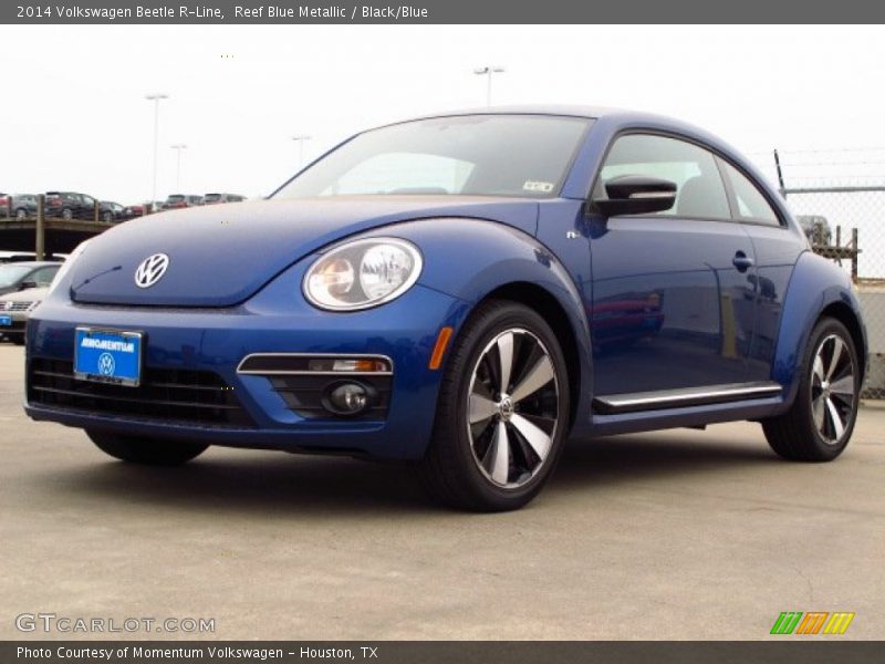 Reef Blue Metallic / Black/Blue 2014 Volkswagen Beetle R-Line