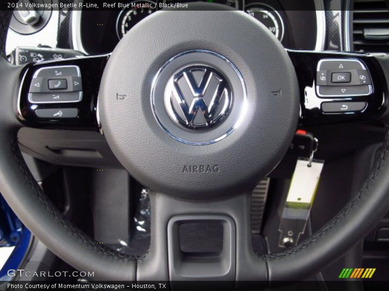 Reef Blue Metallic / Black/Blue 2014 Volkswagen Beetle R-Line