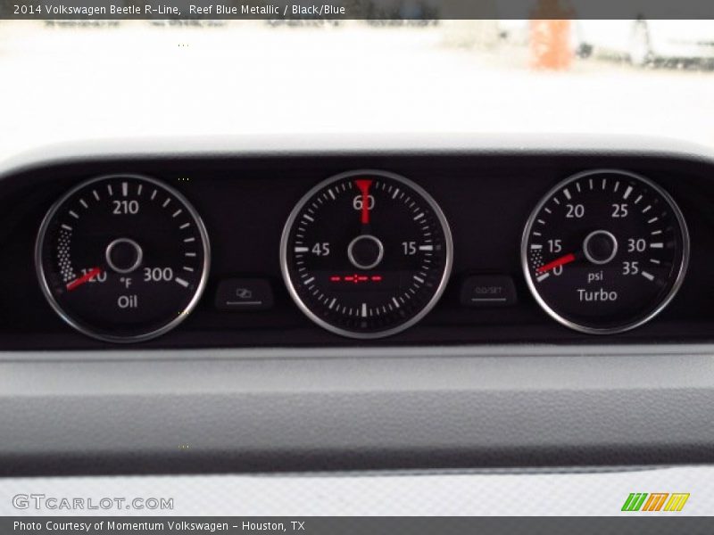 Reef Blue Metallic / Black/Blue 2014 Volkswagen Beetle R-Line