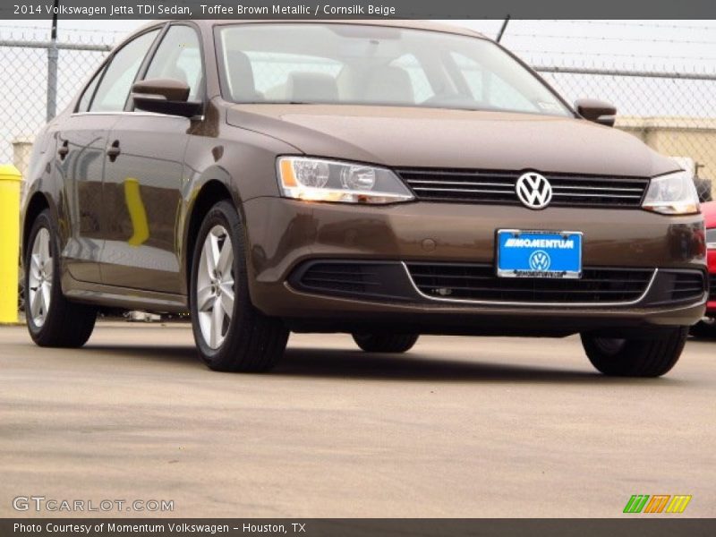 Toffee Brown Metallic / Cornsilk Beige 2014 Volkswagen Jetta TDI Sedan