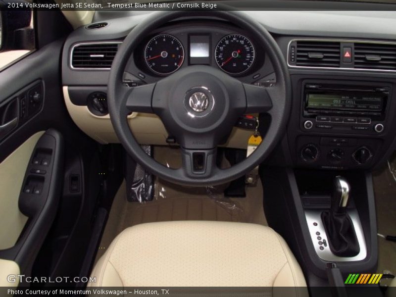 Tempest Blue Metallic / Cornsilk Beige 2014 Volkswagen Jetta SE Sedan