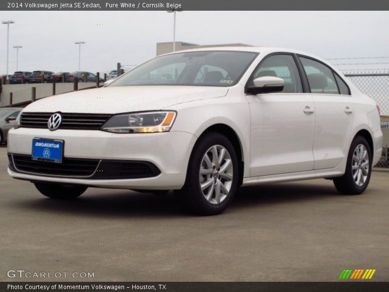 Pure White / Cornsilk Beige 2014 Volkswagen Jetta SE Sedan