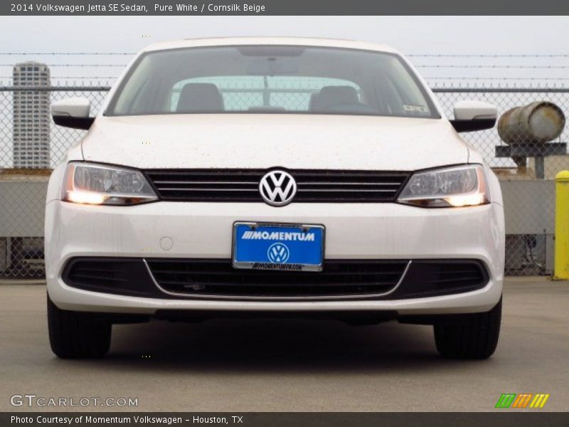 Pure White / Cornsilk Beige 2014 Volkswagen Jetta SE Sedan