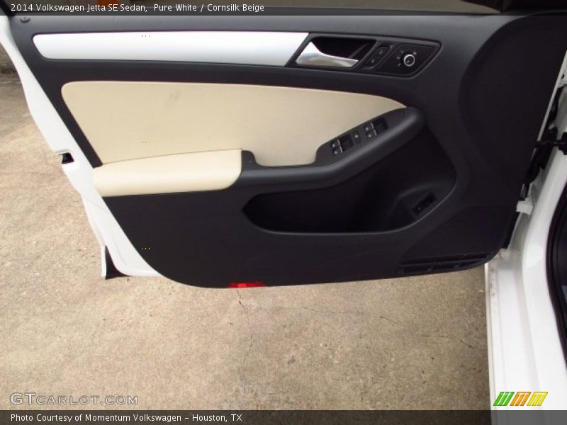 Pure White / Cornsilk Beige 2014 Volkswagen Jetta SE Sedan