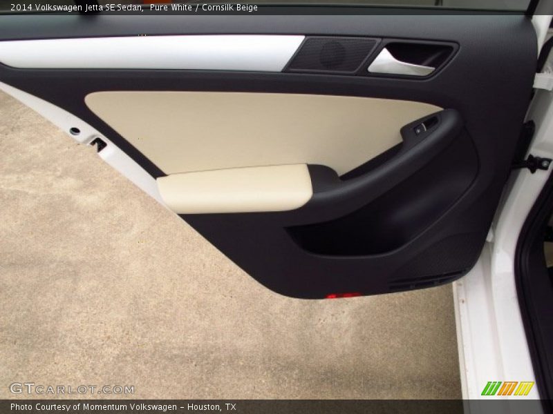 Pure White / Cornsilk Beige 2014 Volkswagen Jetta SE Sedan