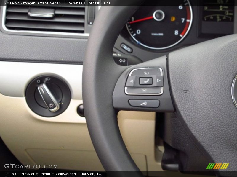 Pure White / Cornsilk Beige 2014 Volkswagen Jetta SE Sedan