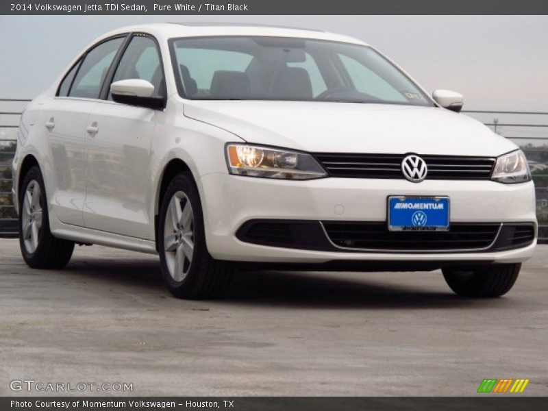 Pure White / Titan Black 2014 Volkswagen Jetta TDI Sedan