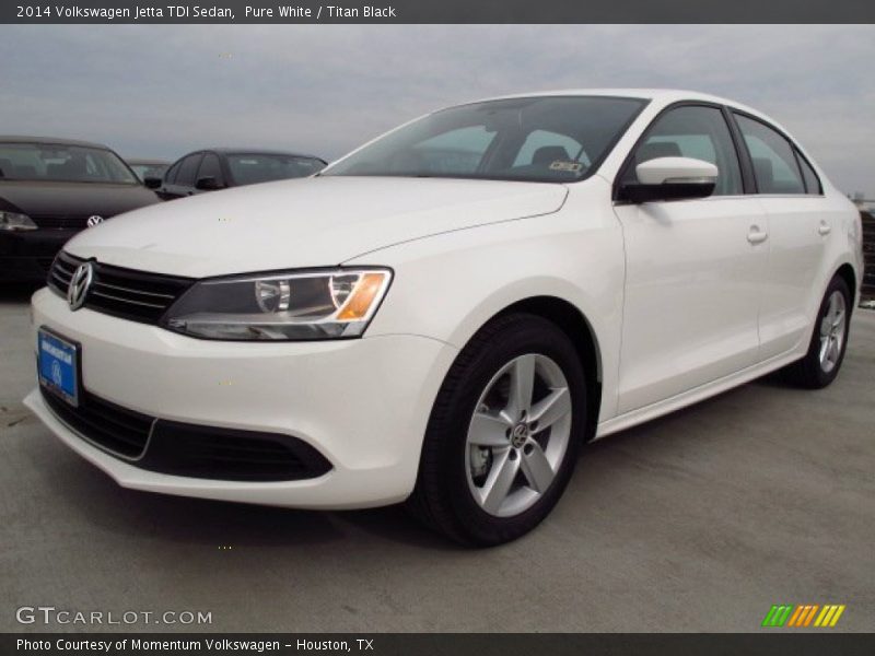 Pure White / Titan Black 2014 Volkswagen Jetta TDI Sedan