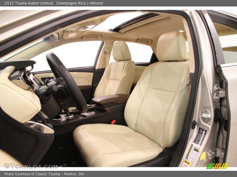 Front Seat of 2013 Avalon Limited