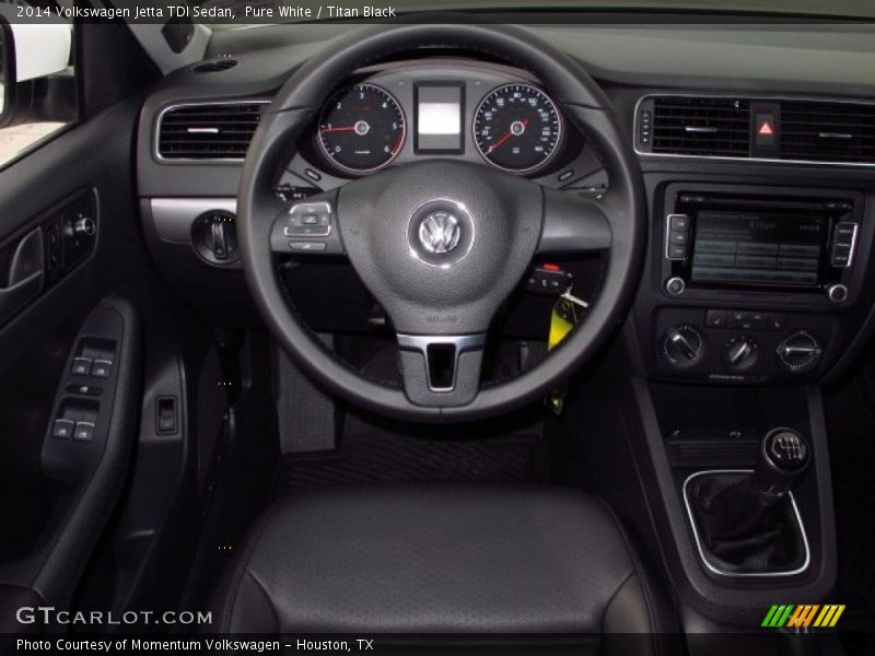 Pure White / Titan Black 2014 Volkswagen Jetta TDI Sedan