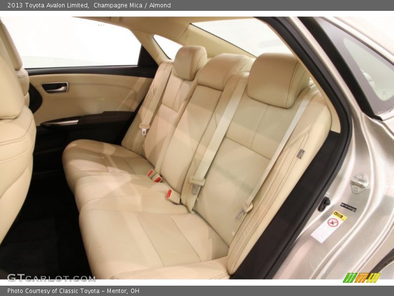 Rear Seat of 2013 Avalon Limited