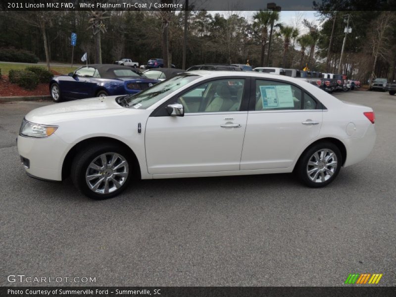 White Platinum Tri-Coat / Cashmere 2011 Lincoln MKZ FWD