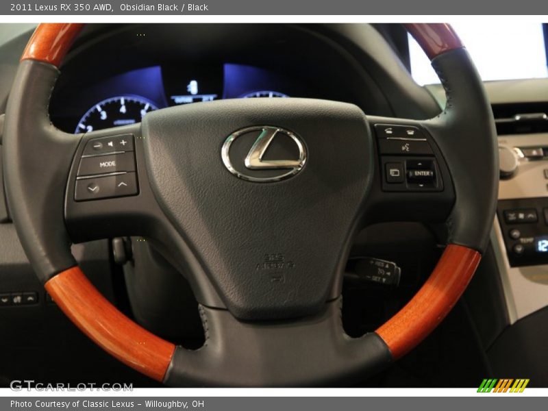 Obsidian Black / Black 2011 Lexus RX 350 AWD
