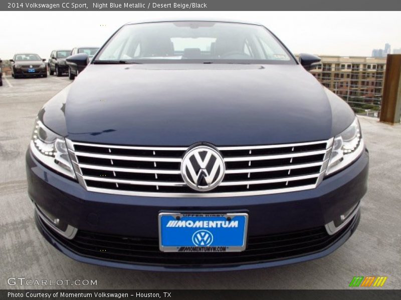 Night Blue Metallic / Desert Beige/Black 2014 Volkswagen CC Sport