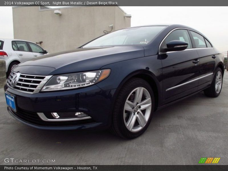 Night Blue Metallic / Desert Beige/Black 2014 Volkswagen CC Sport