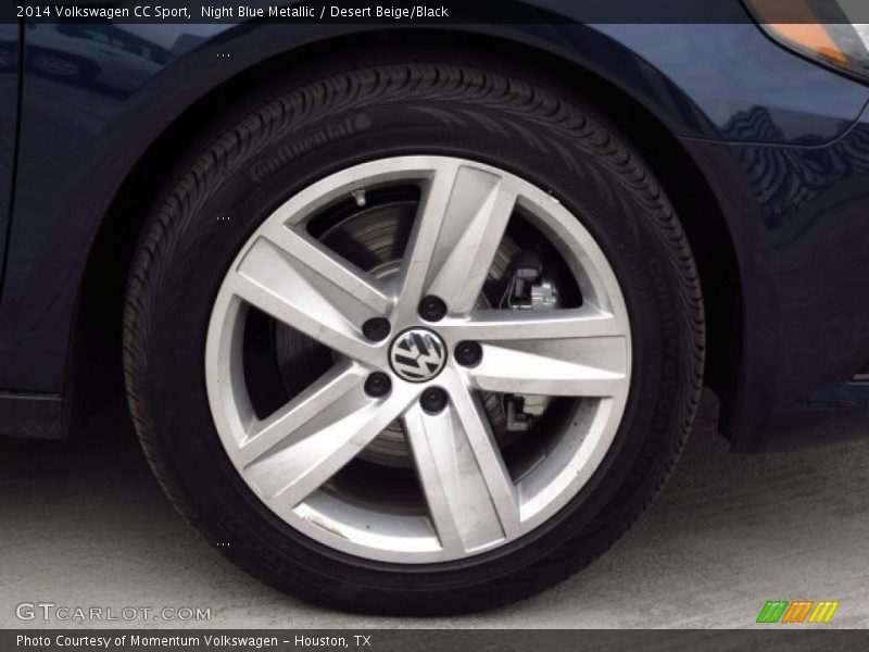 Night Blue Metallic / Desert Beige/Black 2014 Volkswagen CC Sport