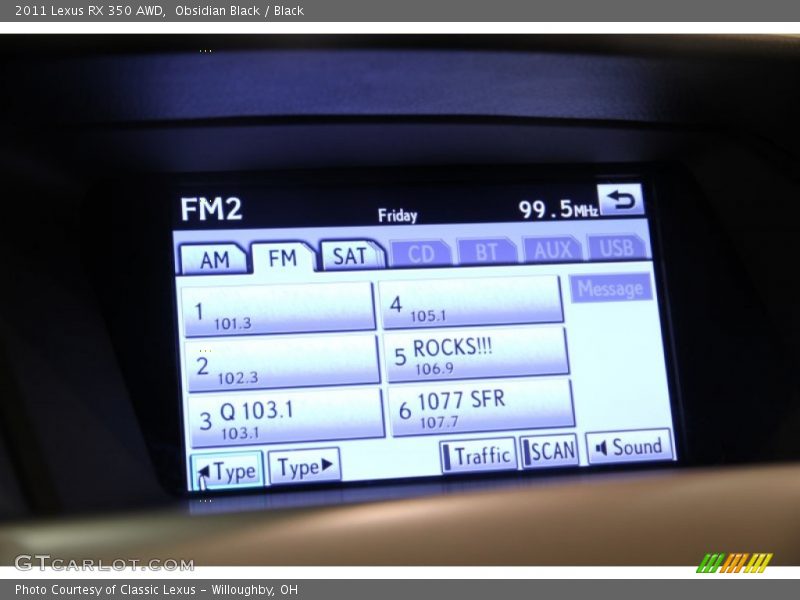Obsidian Black / Black 2011 Lexus RX 350 AWD