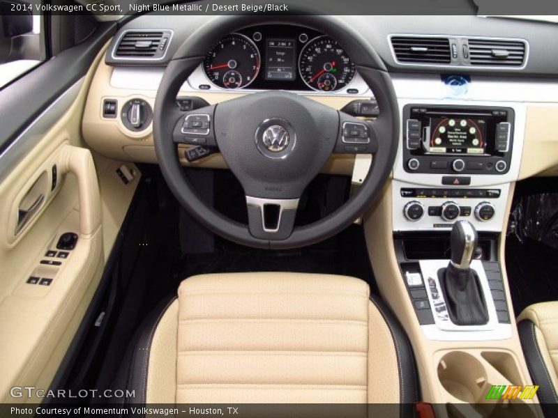 Night Blue Metallic / Desert Beige/Black 2014 Volkswagen CC Sport