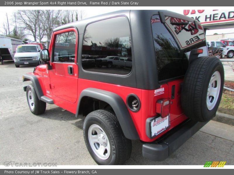 Flame Red / Dark Slate Gray 2006 Jeep Wrangler Sport 4x4 Right Hand Drive