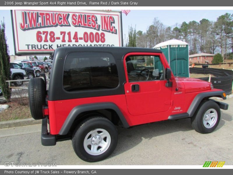 Flame Red / Dark Slate Gray 2006 Jeep Wrangler Sport 4x4 Right Hand Drive