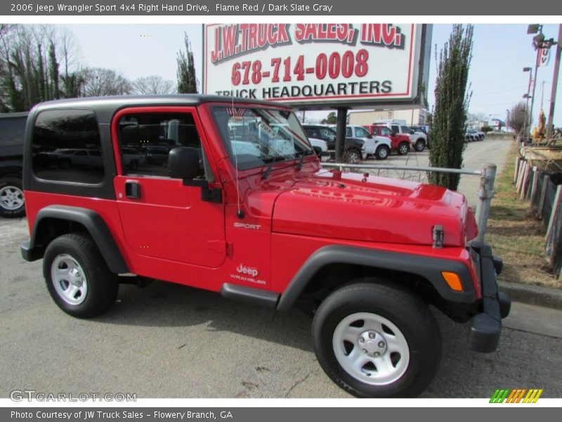 Flame Red / Dark Slate Gray 2006 Jeep Wrangler Sport 4x4 Right Hand Drive