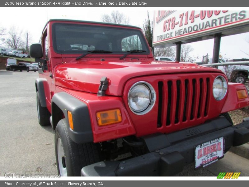 Flame Red / Dark Slate Gray 2006 Jeep Wrangler Sport 4x4 Right Hand Drive