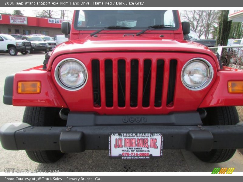 Flame Red / Dark Slate Gray 2006 Jeep Wrangler Sport 4x4 Right Hand Drive
