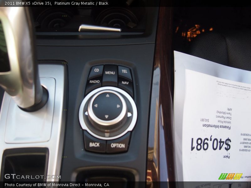 Platinum Gray Metallic / Black 2011 BMW X5 xDrive 35i